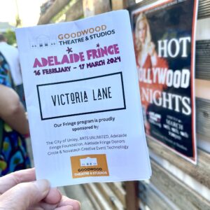 Flyer promoting Fringe activities at Victoria Lane