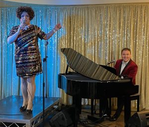 Dolly Diamond, cabaret performer, accompanied by pianist Will Metzer